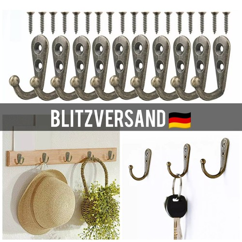 10x set vintage wandhaken mit - vintage,