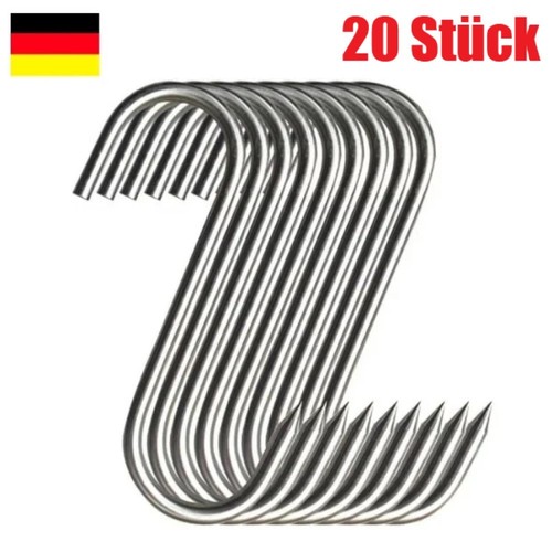 20x edelstahl fleischerhaken - 20x, s