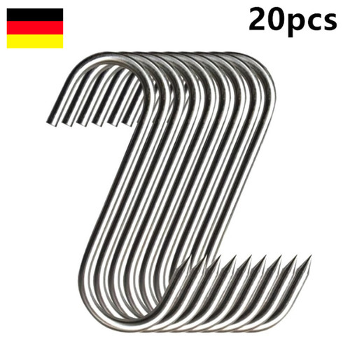 20x edelstahl fleischerhaken - 20x, s