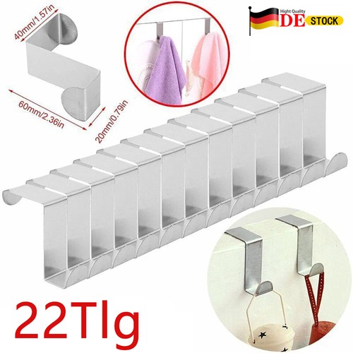 22x edelstahl türhaken - edelstahl,