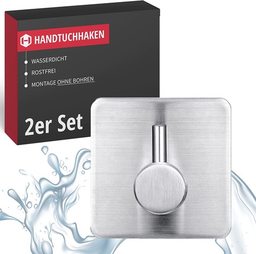 Klebehaken edelstahl matt - edelstahl,