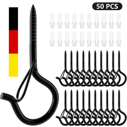 Stück schraubhaken schwarz - 50,